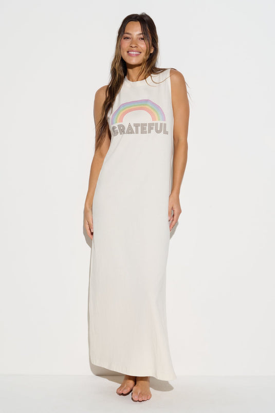 Rainbow Halo Tank Maxi Dress