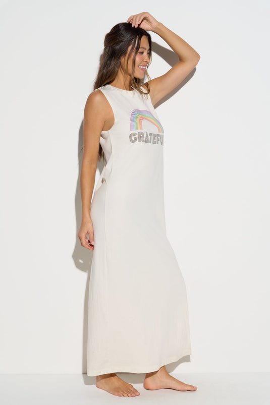 Rainbow Halo Tank Maxi Dress