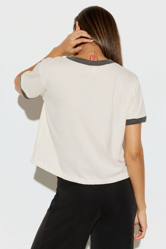 Melrose Short Sleeve Ringer Tee