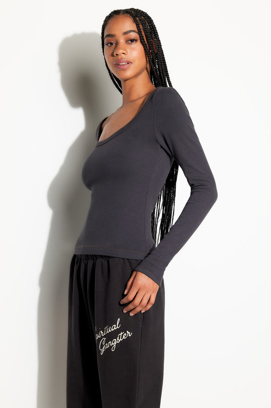 Chrissie Rib L/S Top