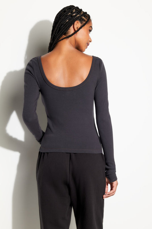 Chrissie Rib L/S Top
