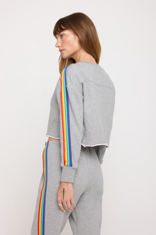 Rainbow Cropped Pullover